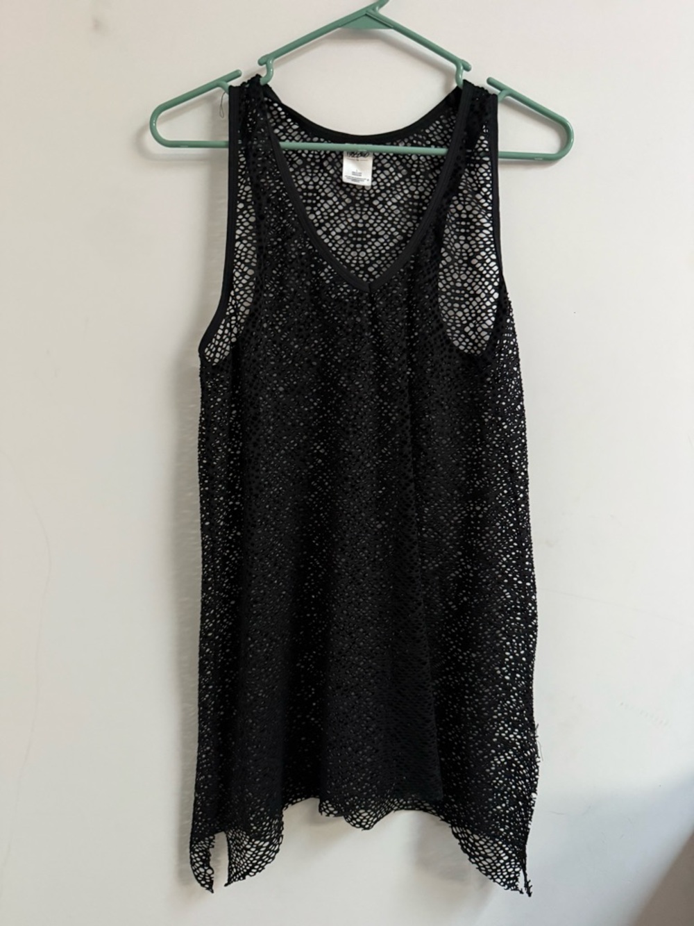 Mossimo Supply Co. Black Crochet Mesh Tank Top